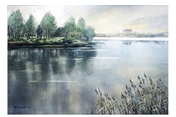 Heikki O. Jokinen "Sairion rantamaisemaa"